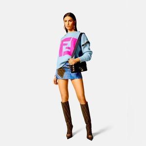 Fendace FF Hot Pink Sweater Size 36 Small